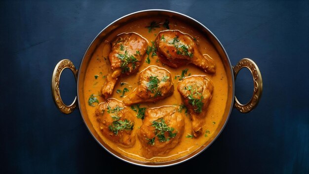 Photo poulet au beurre indien traditionnel ou murg makhanwala qui est une recette de curry de plat principal crémeux