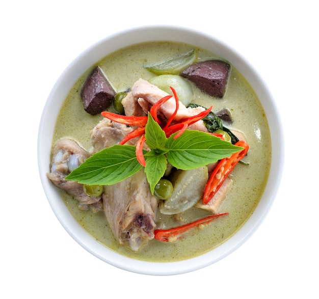 Poulet au curry vert, cuisine thaïlandaise