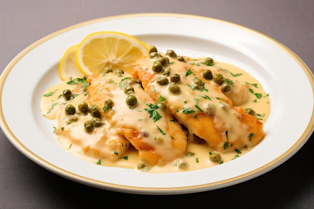 Poulet crémeux au citron Piccata Recette italienne Cuisine et cuisine italienne