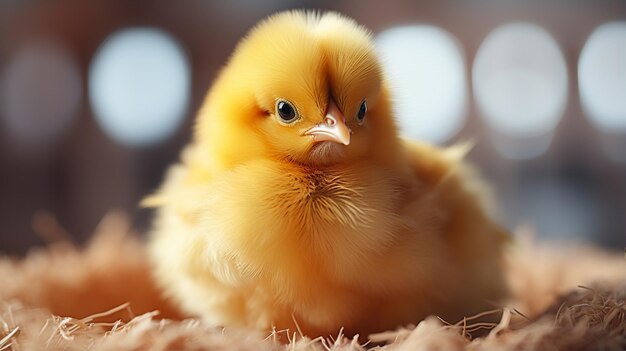 Photo poulet dans une ferme d'œufs