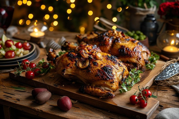 Poulet découpé en morceaux au litchi