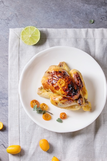 Poulet frit aux kumquats