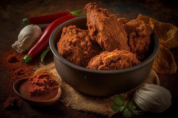 Poulet frit croustillant au babeurre AI génératif