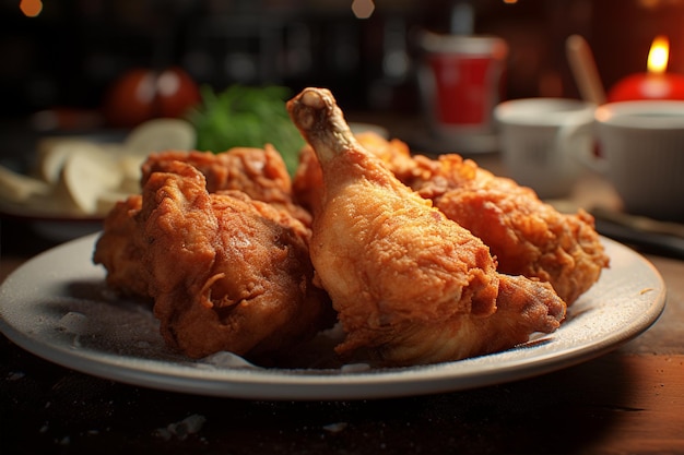 Poulet frit farci dans du pain