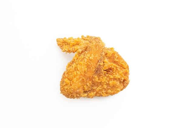 poulet frit isolé sur fond blanc