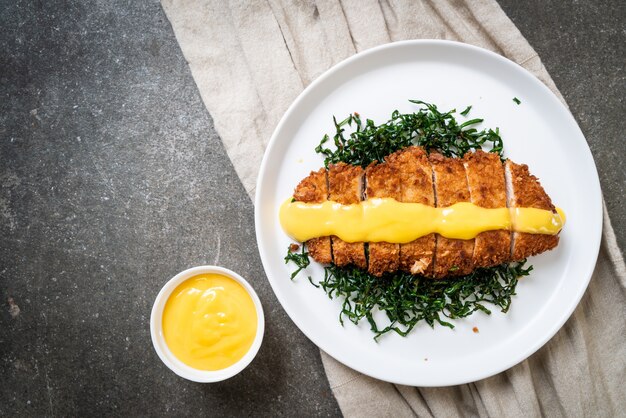 poulet frit à la sauce citron lime