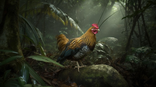 Un poulet géant repéré dans la jungle par National Geographic Photograp