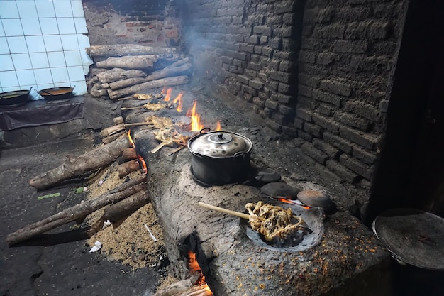Poulet grillé avec assaisonnement à l'ail cuit dans le traditionnel