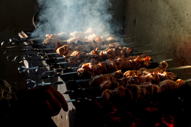 Poulet grillé sur le gril