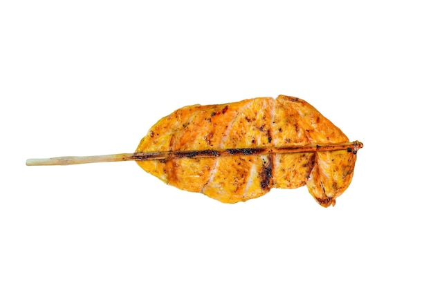 poulet grillé isolé sur fond blanc