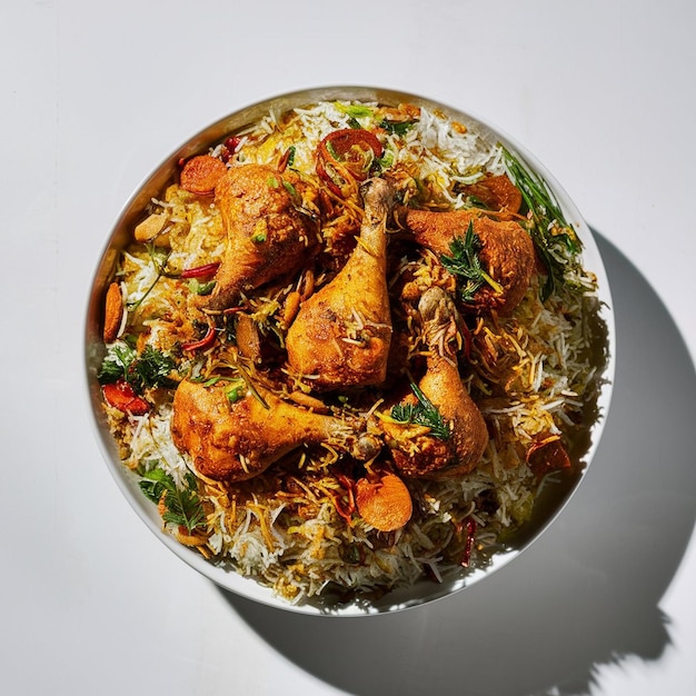 Le poulet Handi Biryani