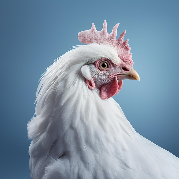 Poulet multicolore avec une image réaliste