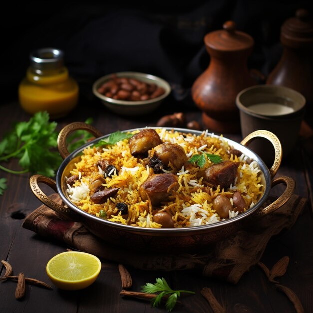 Photo poulet nawabi et mouton biryani