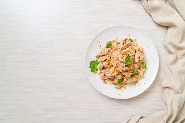 poulet sauté à l'ail