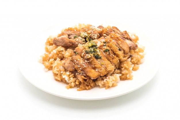 poulet teriyaki sur riz garni