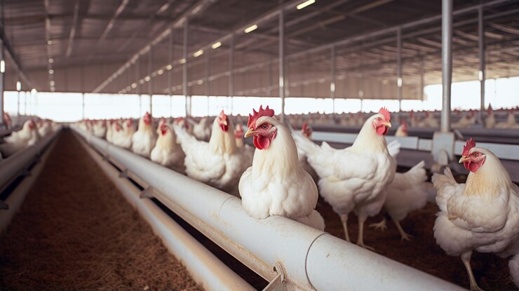 Les poulets à la ferme