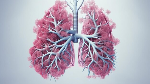 poumons avec système respiratoire