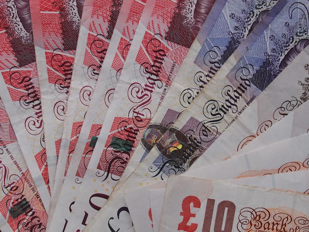 Pound notes, Royaume-Uni