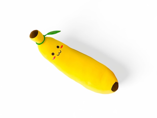 Poupée banane isolée sur blanc