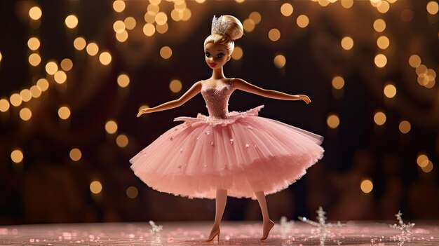 Une poupée Barbie en ballerine photo réaliste