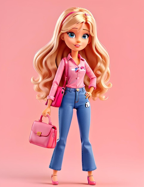 Poupée Barbie dans une tenue tendance