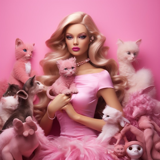 La poupée Barbie est une illustration générative.