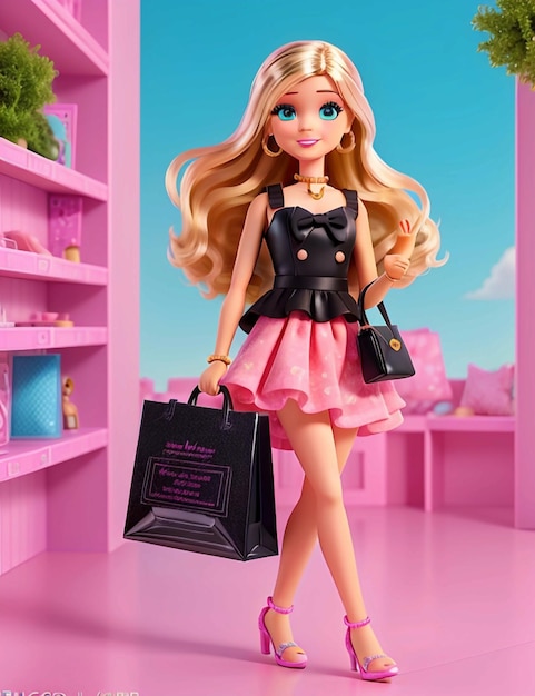 Photo la poupée barbie est à la mode.