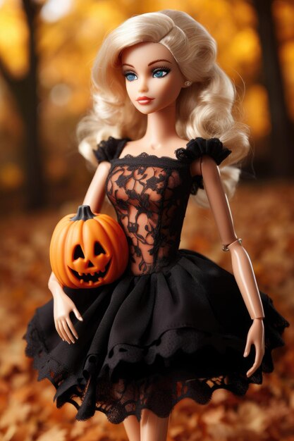 Photo la poupée barbie d'halloween