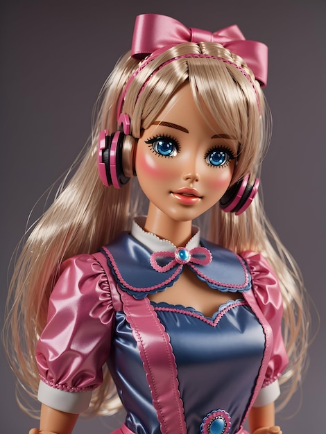 Poupée Barbie avec une robe rose