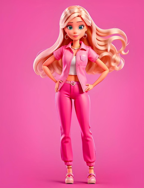 Poupée Barbie en tenue tendance