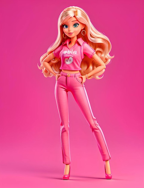 Poupée Barbie en tenue tendance