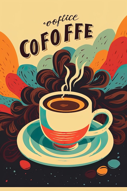 pour un café appelé affiche de café