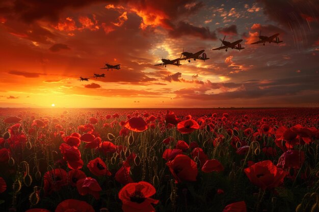 Photo pour ne pas oublier poppy field en mémoire des soldats australiens tombés en flandre pendant la 11e guerre mondiale