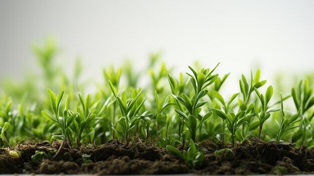 pousses vertes de microgreen