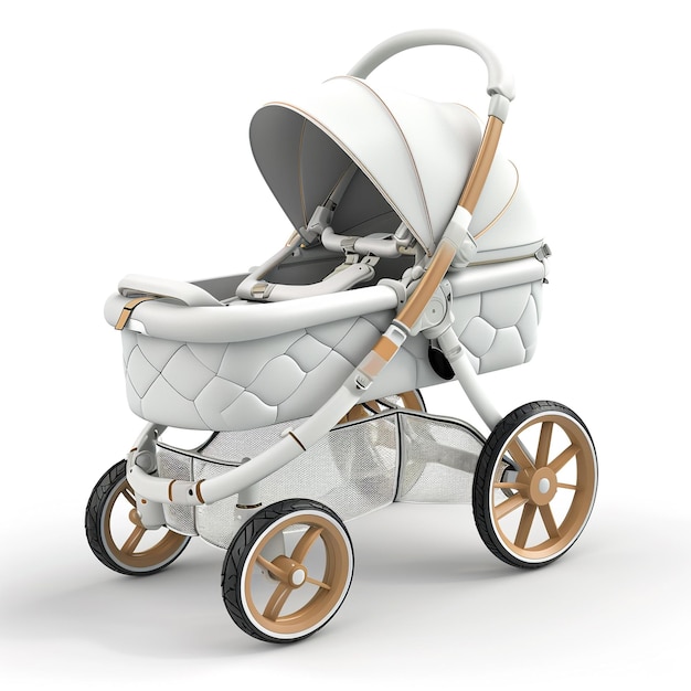 Photo une poussette ultralégère sportive pour bébés pliante gonflable à 4 roues