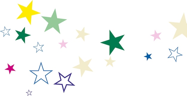 La poussière d'or, les confettis, la magie, les étincelles, le vecteur de diffusion, le décor festif étoilé.