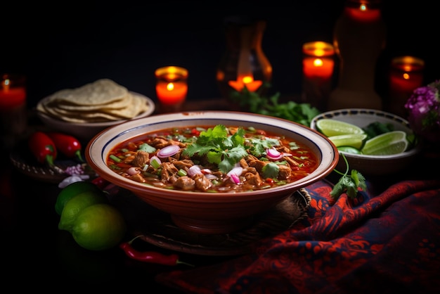 Photo pozole cuisine mexicaine