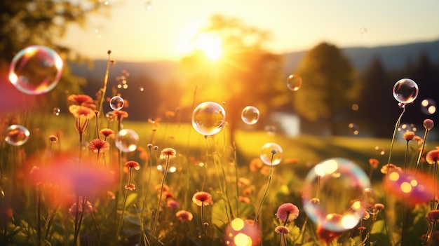 Prairie d'été, fond d'écran HD 8K Banque de Photographies