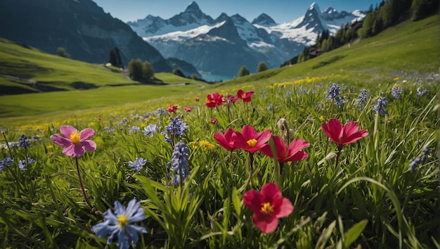 Les prairies suisses en fleurs témoignent de la nature au printemps