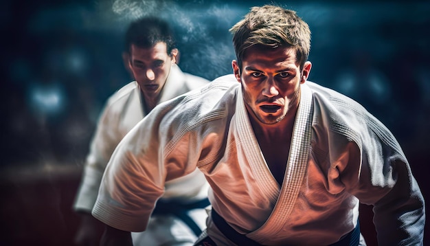 Photo des praticiens d'arts martiaux en action démontrant leur force et leur discipline dans divers styles