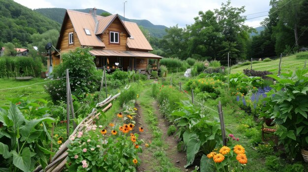 Photo pratiques de permaculture dans le jardinage biologique