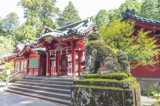 Préfecture de Hakone Kanagawa Japon 2 juillet 2023 Sanctuaire de Hakone au temple japonais du lac Ashinoko