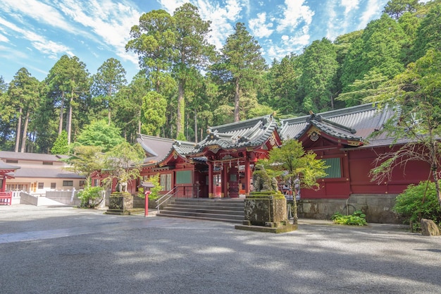 Préfecture de Hakone Kanagawa Japon 2 juillet 2023 Sanctuaire de Hakone au temple japonais du lac Ashinoko