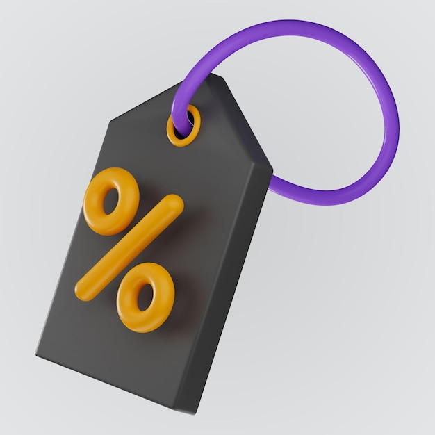 Premium Money et Shopping Finance Icon 3d Render