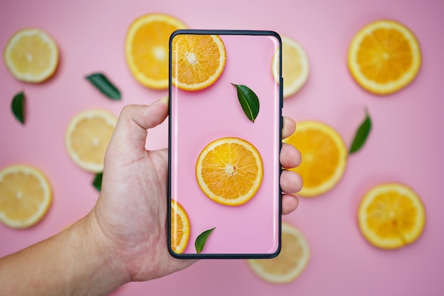 Prendre des photos avec l&#39;écran Infinity Smartphone