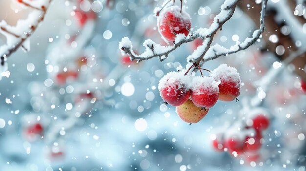 Photo prendre soin des arbres et des arbustes fruitiers pour l'hiver