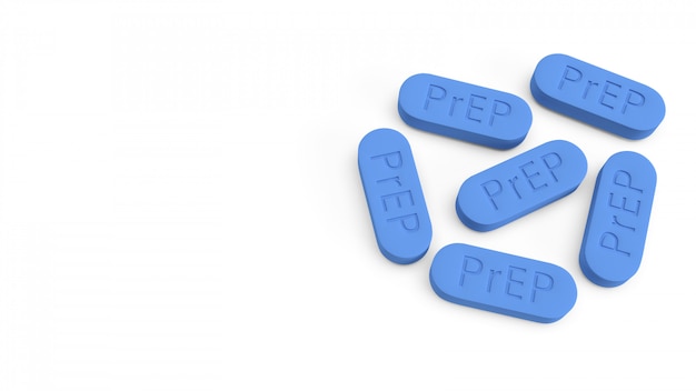 La PrEP est une pilule de prévention du VIH destinée au traitement médical et au rendu 3d.