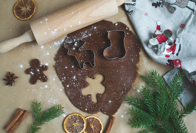 Préparation de biscuits de Noël, Pâte,