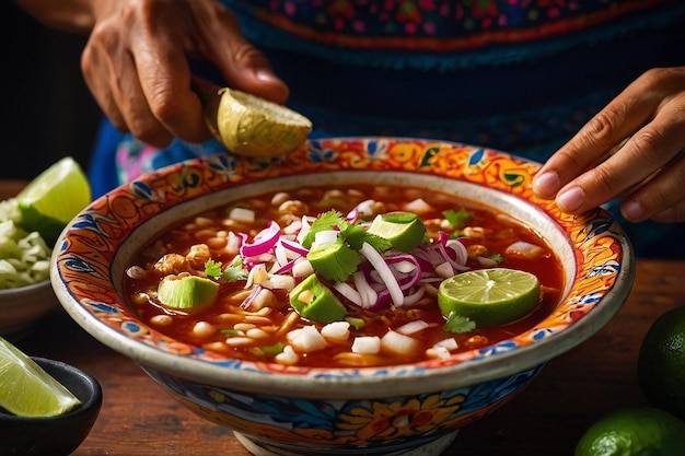 Préparation de Pozole Traditi