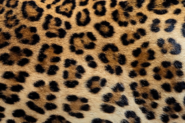 De près, la texture exquise de la fourrure de léopard